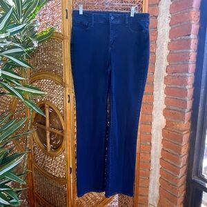 NYDJ Dark Indigo Marilyn Straight Jeans Denim Stretch Excellent Condition
